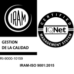 Logo ISO 9001 con IQNet en BN