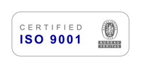 Logo ISO 9001 con IQNet en BN